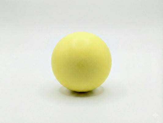 BRIGHT YELLOW RUBBER BALL